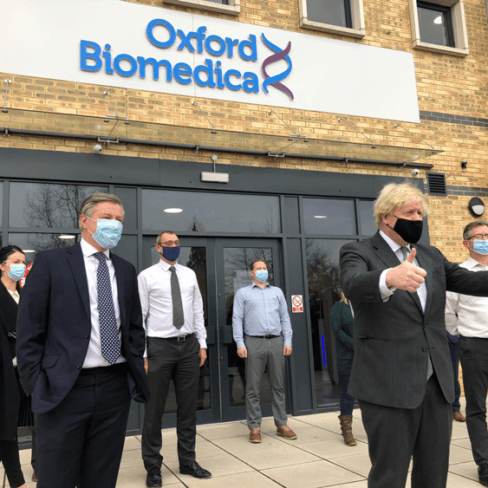 Prime Minister, Boris Johnson boosts morale at customer facility in Oxford